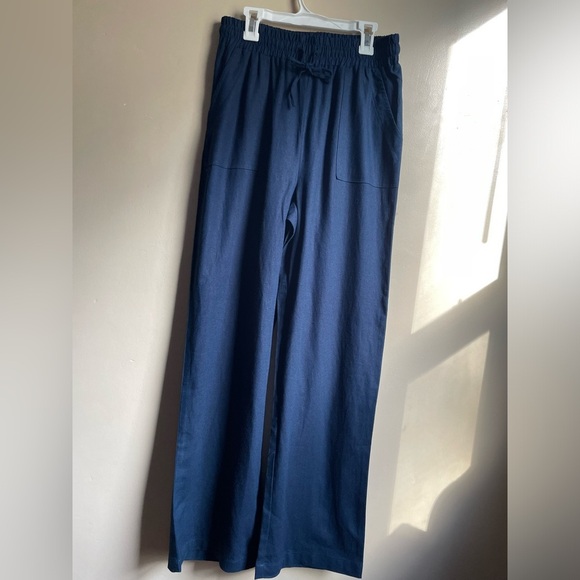 NWT Wide leg linen blend pull on pants mia & Tess size S - Picture 1 of 13